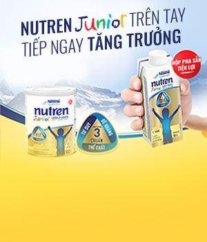 Nutren Junior hộp pha sẵn tiện lợi, đồng hành cùng bé giữ vững đà tăng trưởng