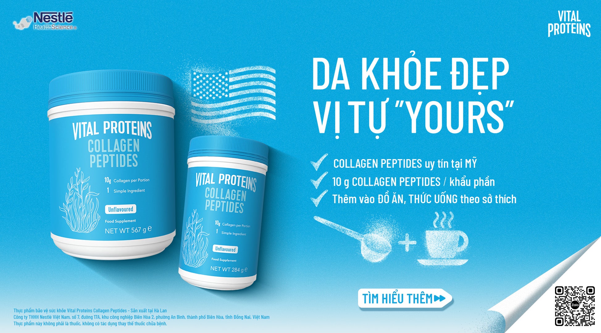 Vital Proteins - Da khỏe đẹp, vị tự “yours”