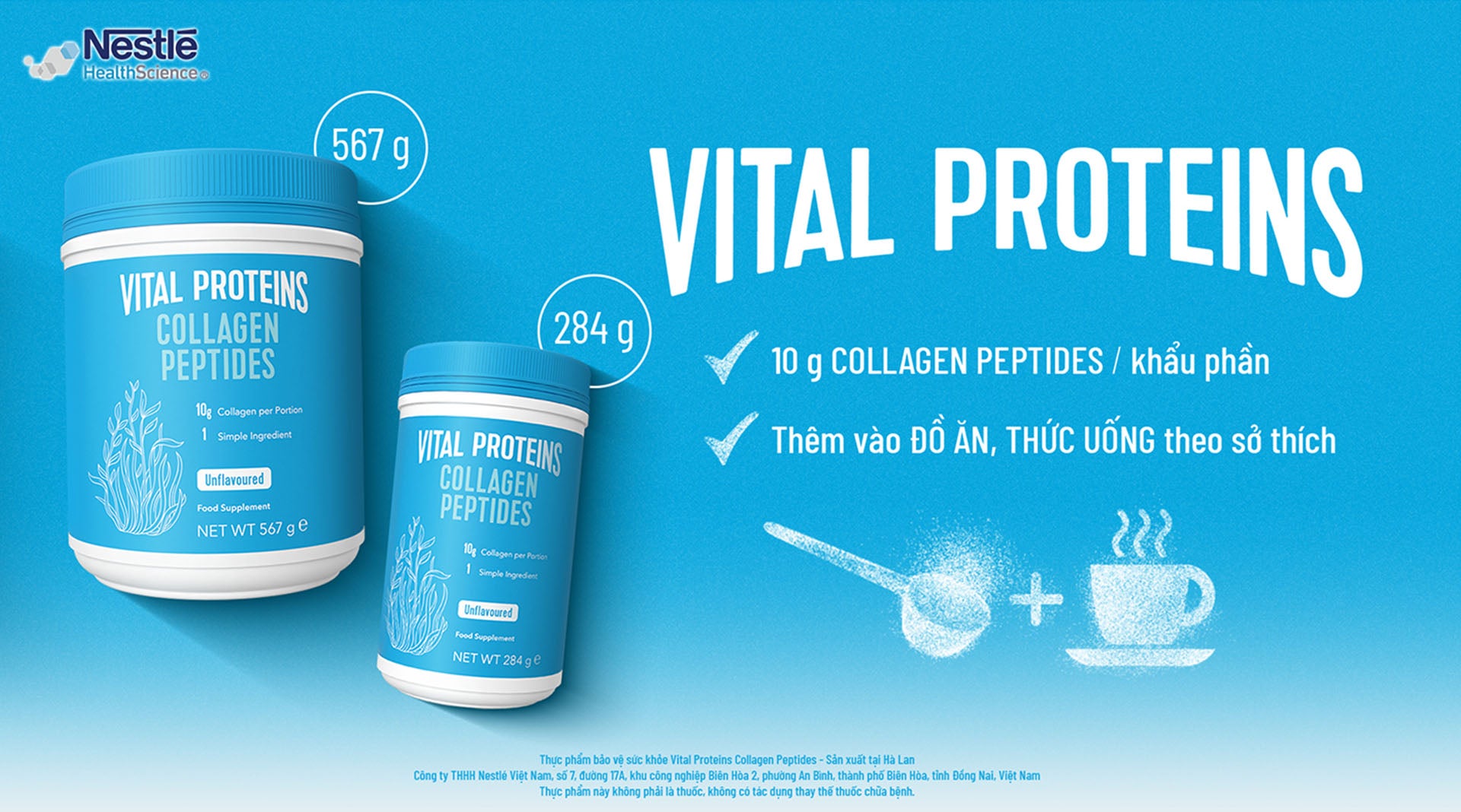 Vital Proteins - Da khỏe đẹp, vị tự “yours”