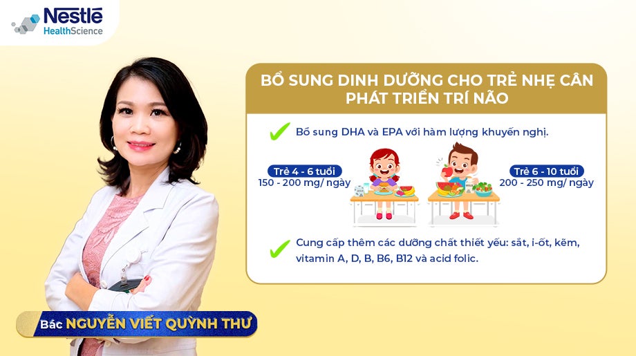 Bác Nguyễn Viết Quỳnh Thư Chia Sẻ Cần Bổ Sung Đầy Đủ Các Chất Để Trẻ Nhẹ Cân Phát Triển Trí Não
