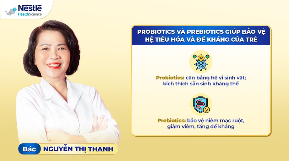 Vì sao Probiotics và Prebiotics giúp bảo vệ hệ tiêu hóa và đề kháng của trẻ?