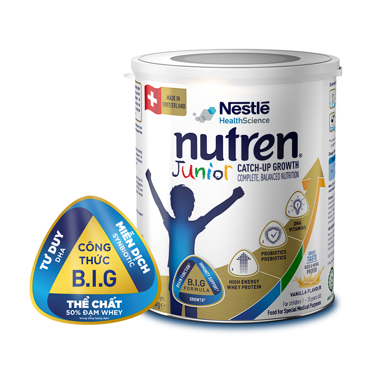 Nutren Junior với công thức B.I.G hỗ trợ cho trẻ phát triển toàn diện từ sớm ở cả ba khía cạnh