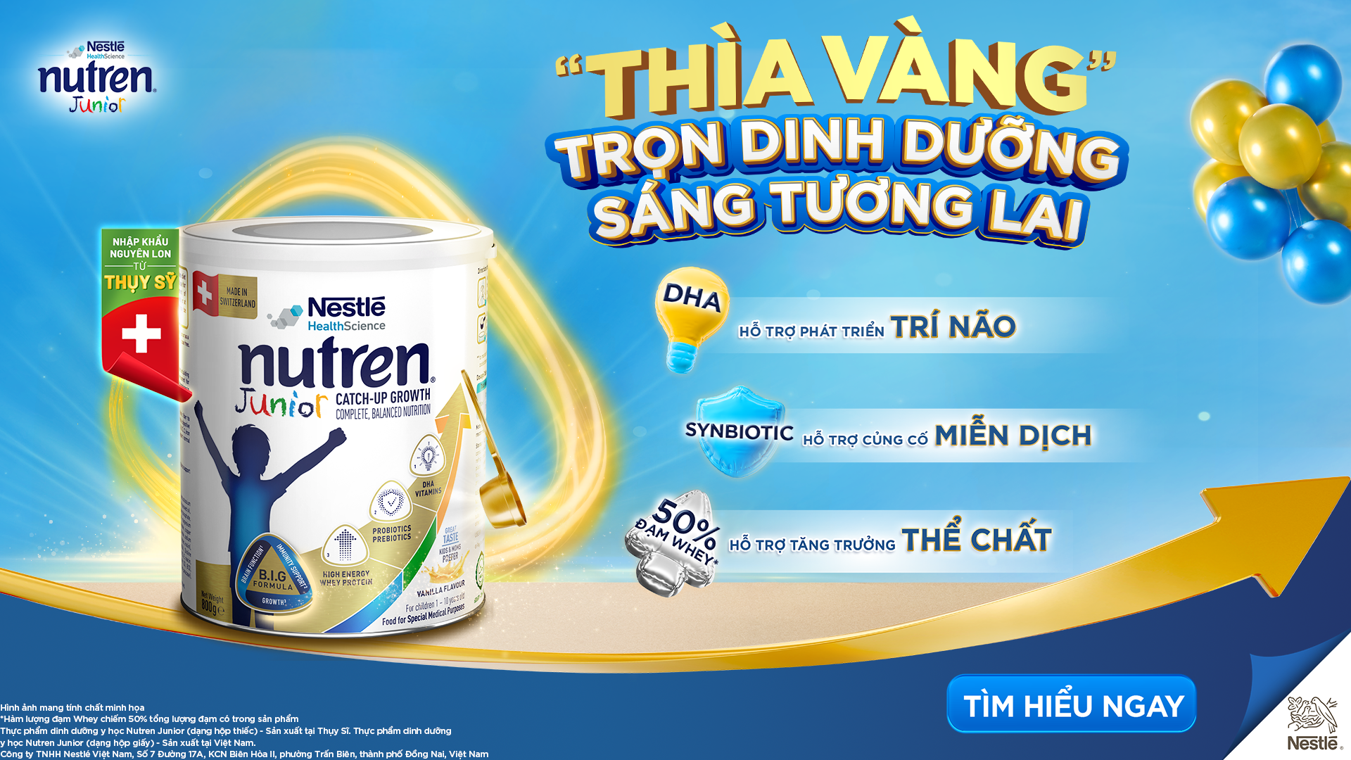 Nutren Junior dinh dưỡng từ Nestlé Health Science Thụy Sĩ với công thức B.I.G