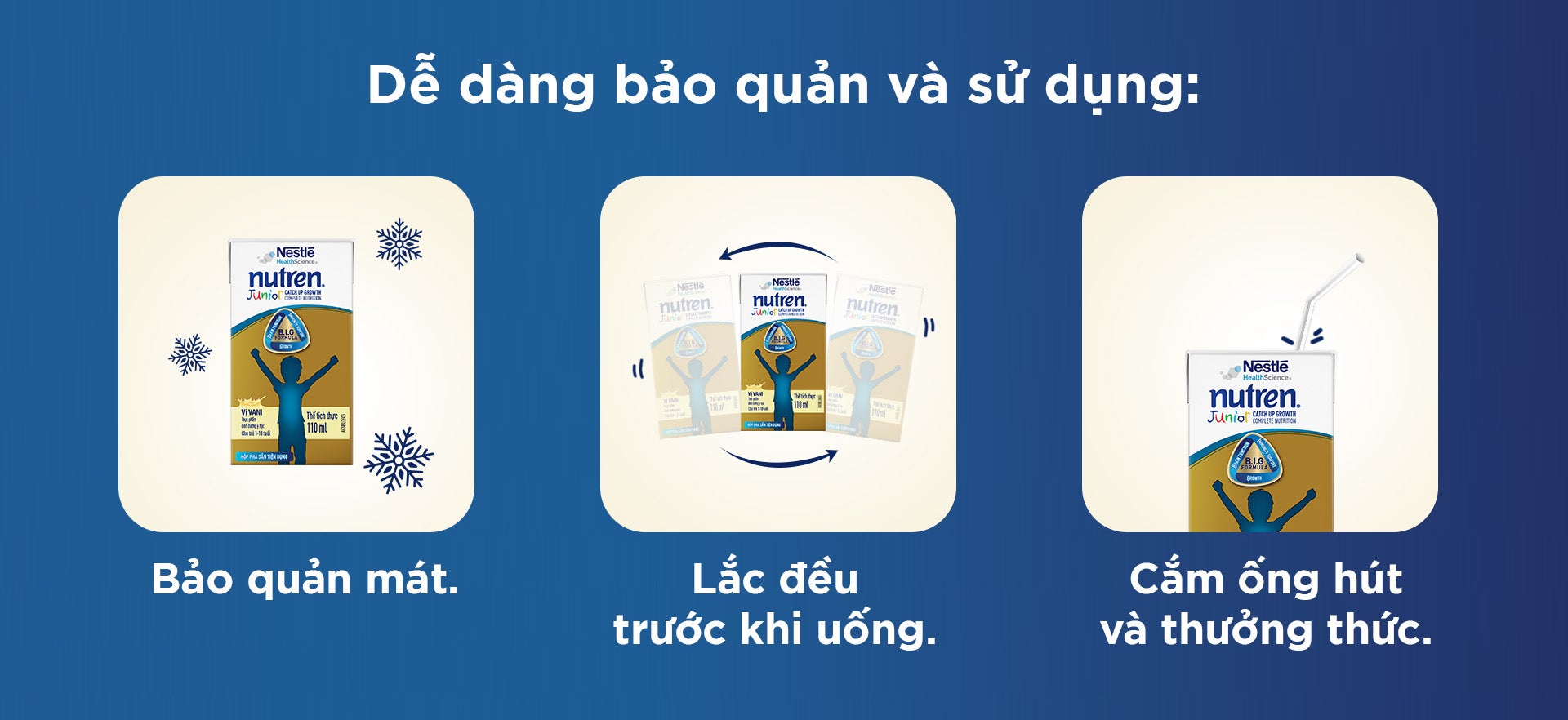 Hướng dẫn bảo quản và sử dụng Nutren Junior pha sẵn