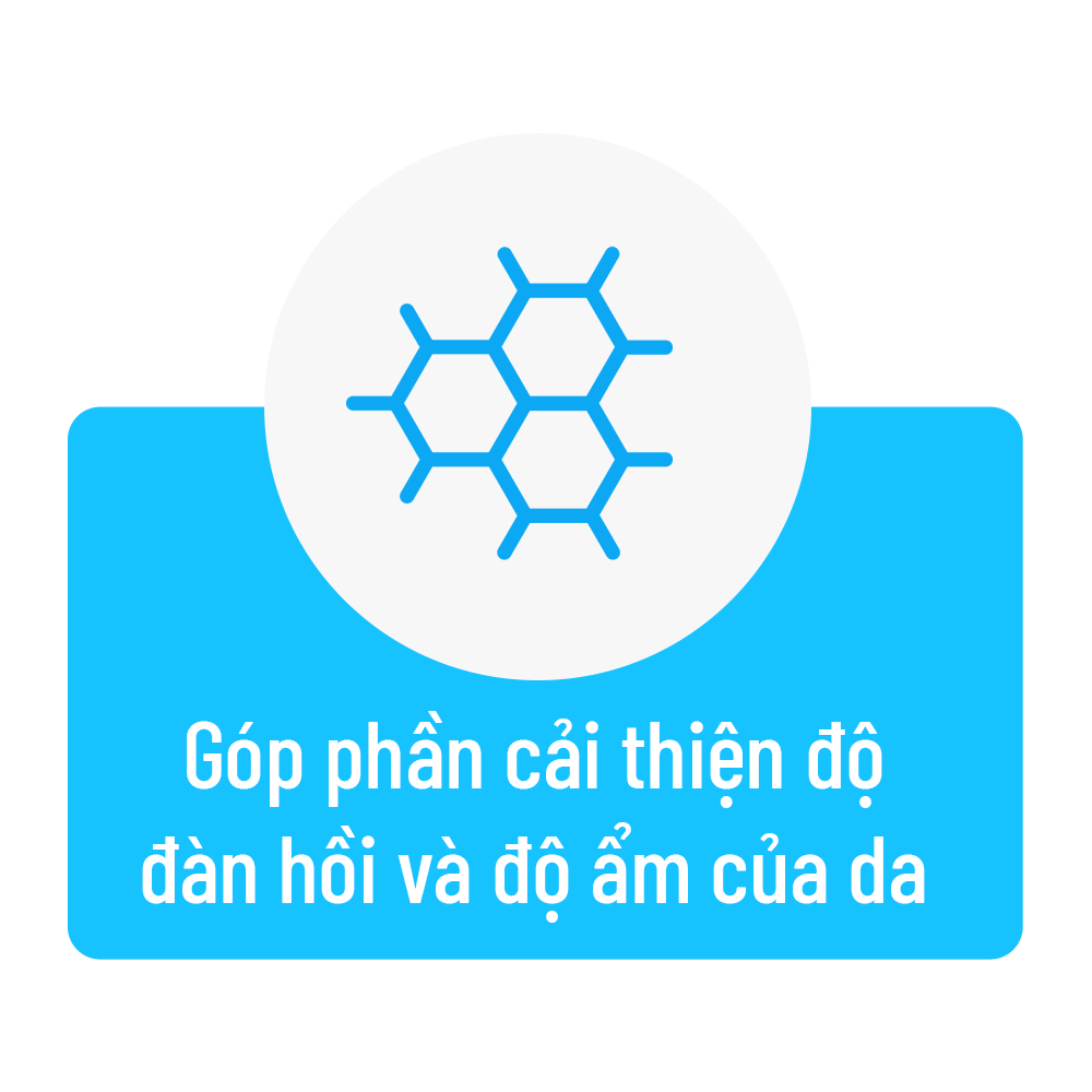 Góp phần cải thiện độ đàn hồi và độ ẩm của da
