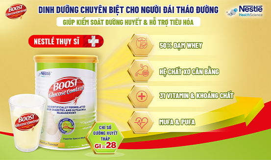 BOOST Glucose Control - dinh dưỡng chuyên biệt cho người đái tháo đường