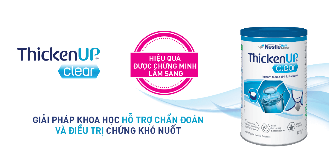 ThickenUp Clear giải pháp khoa học hỗ trợ chẩn đoán và điều trị chứng khó nuốt