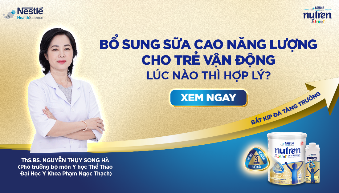 Thạc sĩ, Bác sĩ Nguyễn Thụy Song Hà giải đáp thắc mắc về thời điểm bổ sung sữa cao năng lượng cho trẻ vận động