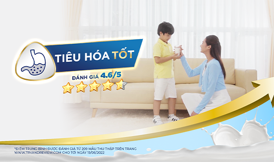 Nutren Junior được các bố mẹ đánh giá cao về khả năng giúp con tiêu hóa tốt