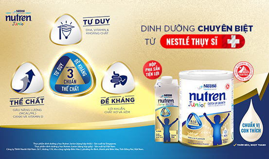 Nutren Junior bổ sung năng lượng và dưỡng chất trẻ cần mỗi ngày để tăng trưởng khỏe mạnh