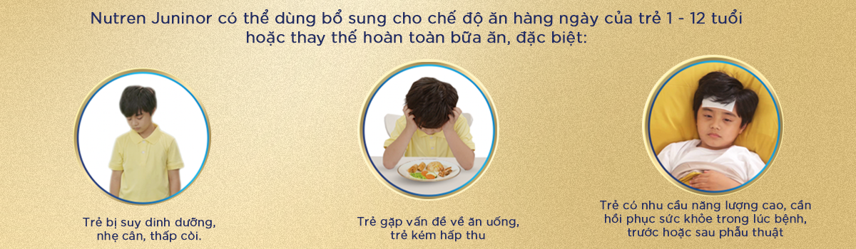 Nutren Junior giải pháp dinh dưỡng phù hợp với trẻ 1-12 tuổi