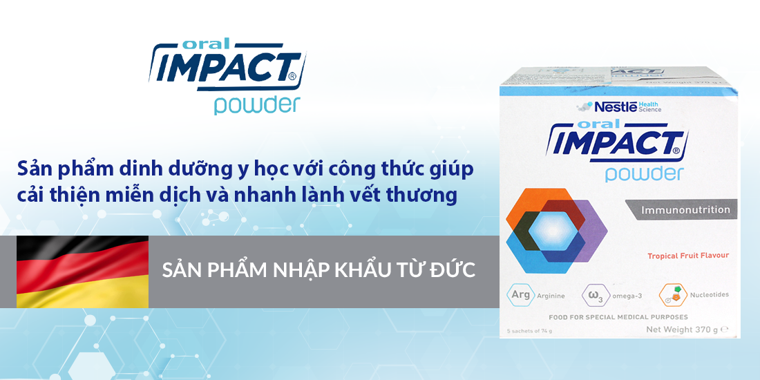 Oral Impact® sản phẩm dinh dưỡng y học với công thức giúp cải thiện miễn dịch và nhanh lành vết thương